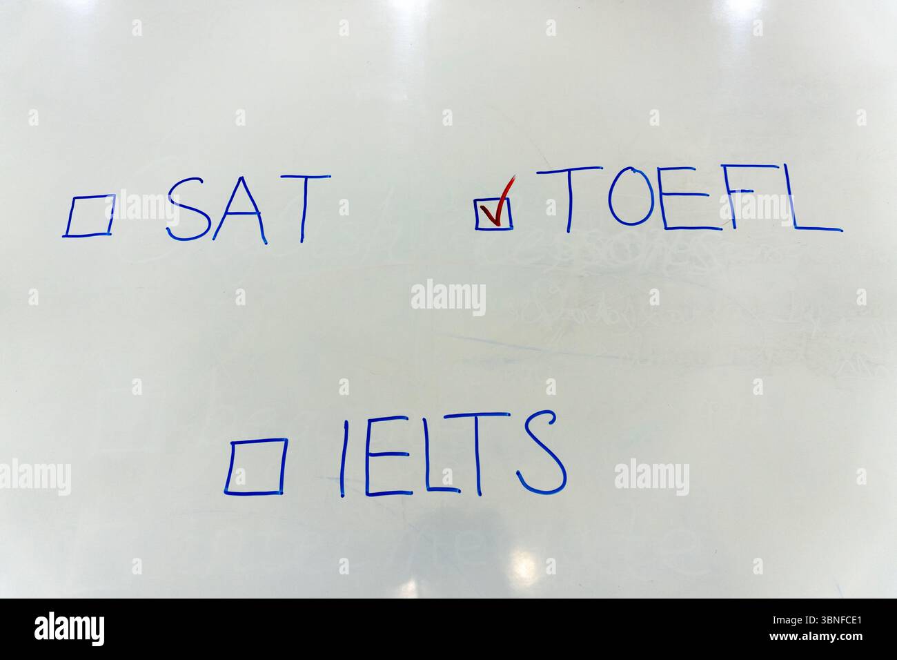 Englischunterricht. Das Sprachlernkonzept und das Bildungskonzept. Stockfoto