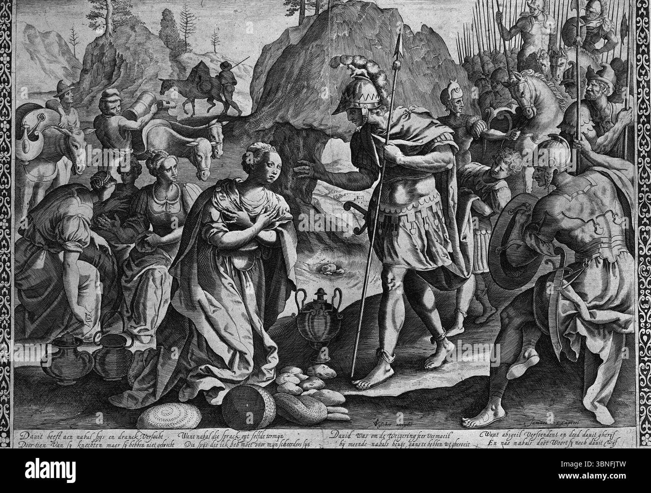 Jan van Londerseel, David møder Abigajil, Stockfoto