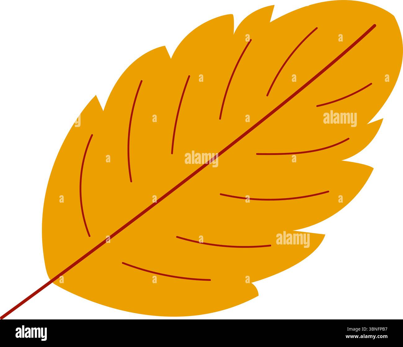 Herbstblatt isoliert auf transparentem Hintergrund. Element für Saison-Design. Stock Vektor