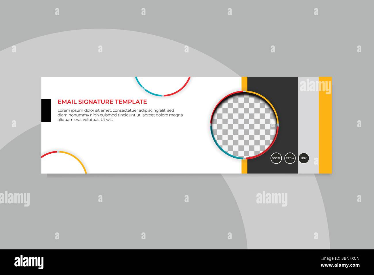 Vektordesign für persönliche E-Mail-Signatur Stock Vektor