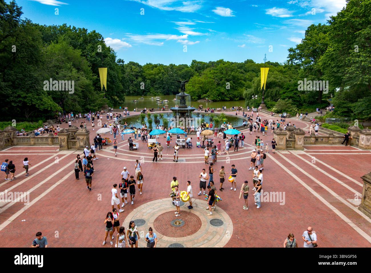 Bethesda Terrace and Fountain, Central Park, New York City, USA Stockfoto