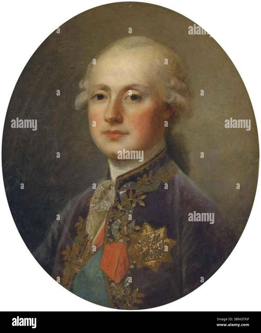 Louis-Charles-Auguste Le Tonnelier, Baron de Breteuil. Stockfoto