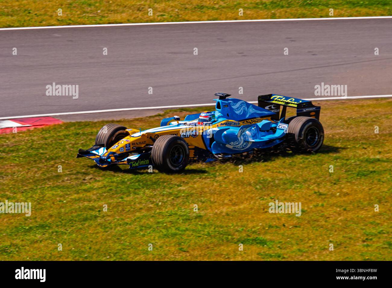 Circuit Gilles Villeneuve 6-23-2006 Montreal Quebec Canada Giancarlo Fisichella im Renault R26, Runde 9 beim Canadian F1 Grand PR 2006 Stockfoto
