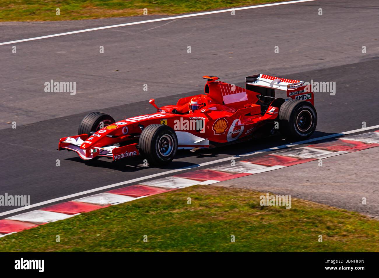 Circuit Gilles Villeneuve 6-23-2006 Montreal Quebec Kanada Michael Schumacher im Ferrari 248 F1 Runde 9 beim Canadian F1 Grand P 2006 Stockfoto