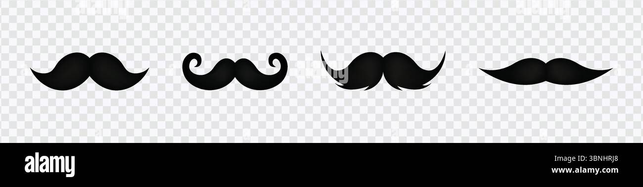 „Schnurrbart Icons Collection – verschiedene Stile und Formen“ Stock Vektor