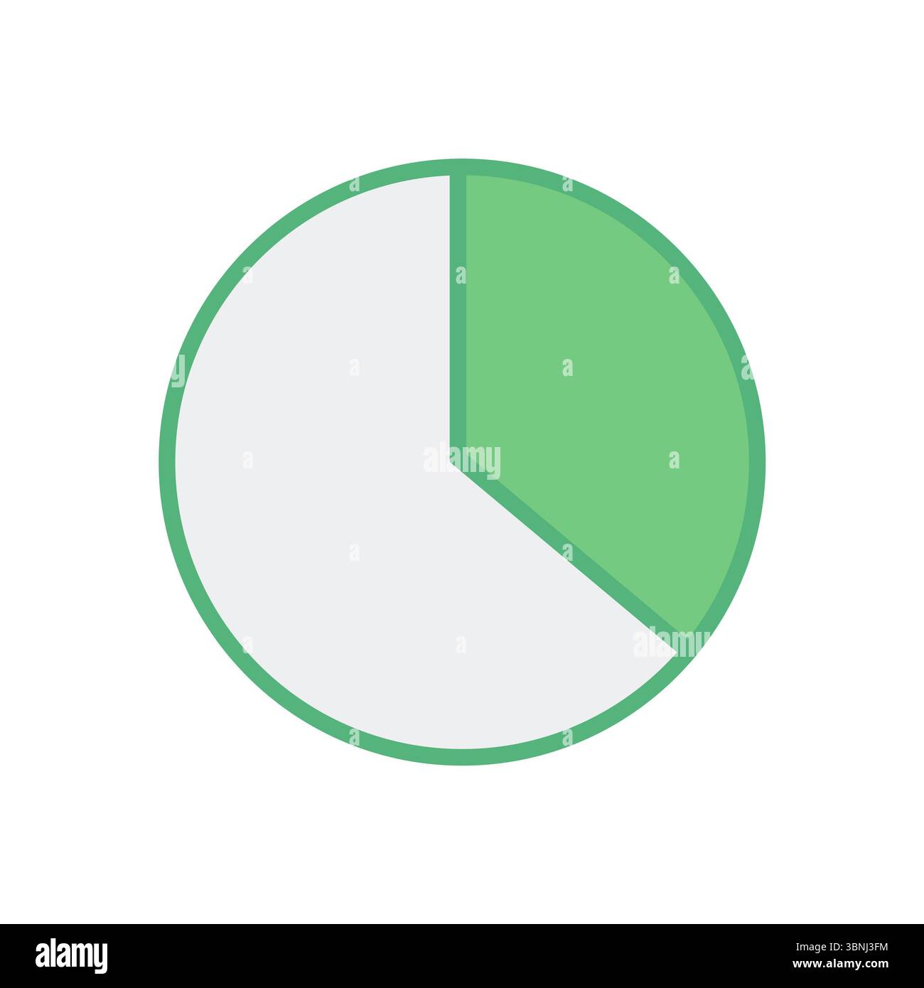 Digital generiertes Bild des grünen Kreisdiagramms Stockfoto