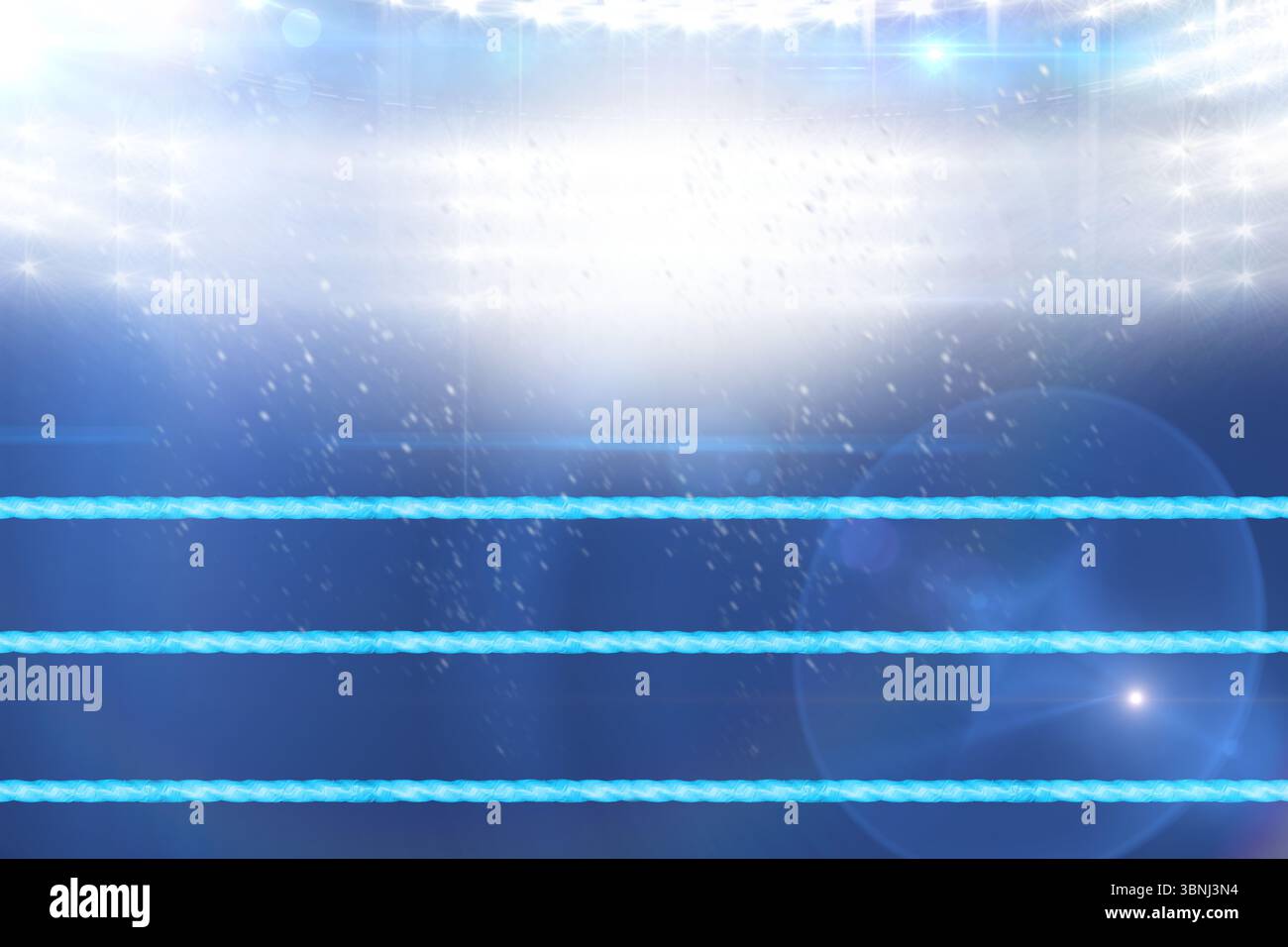 Zusammengesetztes Bild des Boxrings Stockfoto