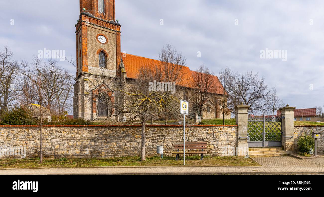 Dorfkirche St. Stephani Mehringen Stockfoto