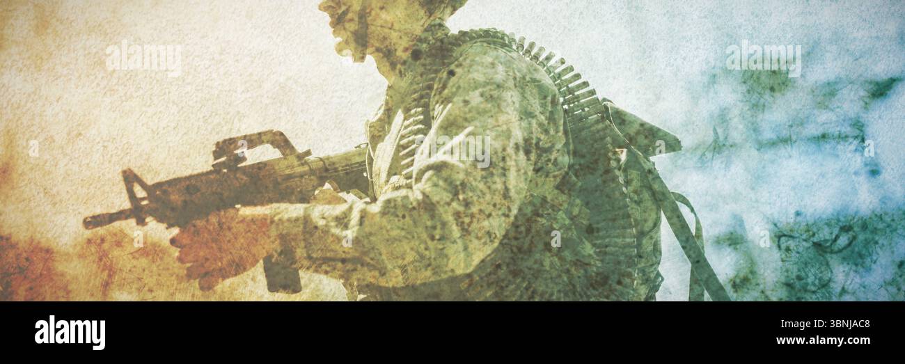 Militärische Ausbildung im Lager Stockfoto