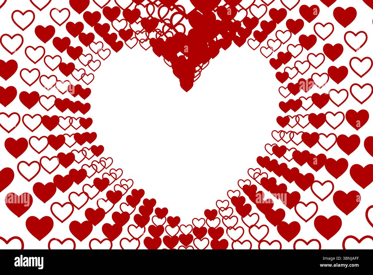 Digital erzeugtes Valentines Heart Design Stockfoto