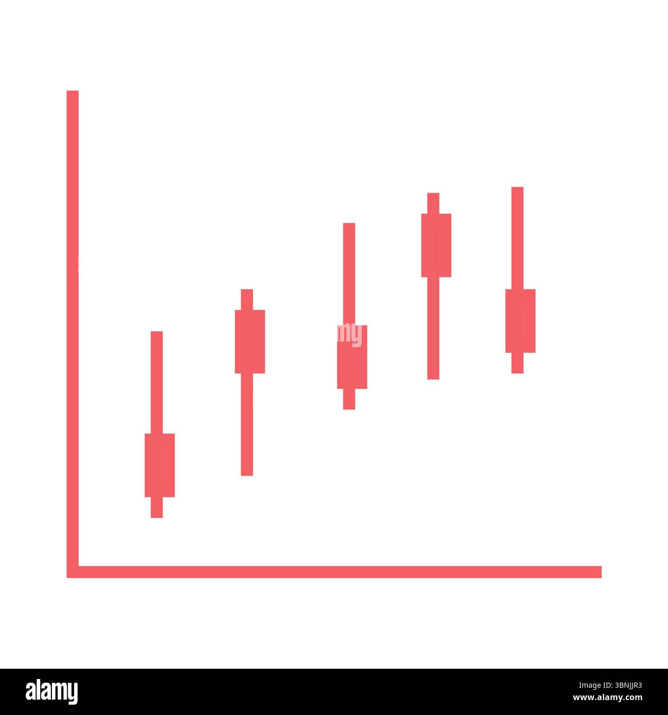 Digitales Composite aus Box Plot Stockfoto