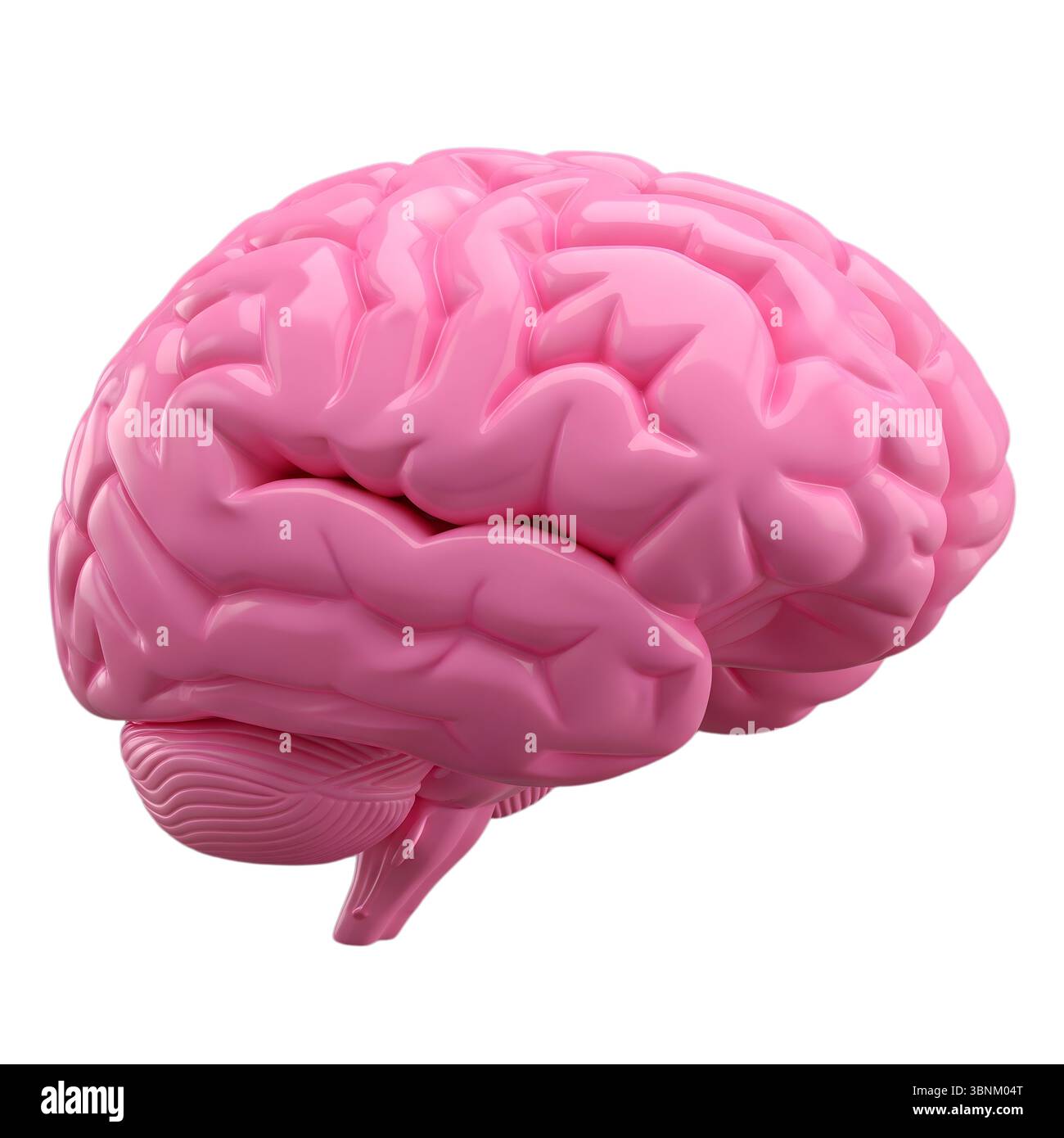 Minimalistisches 3D-Rendering in einem weichen und flüssigen Renderer Stockfoto