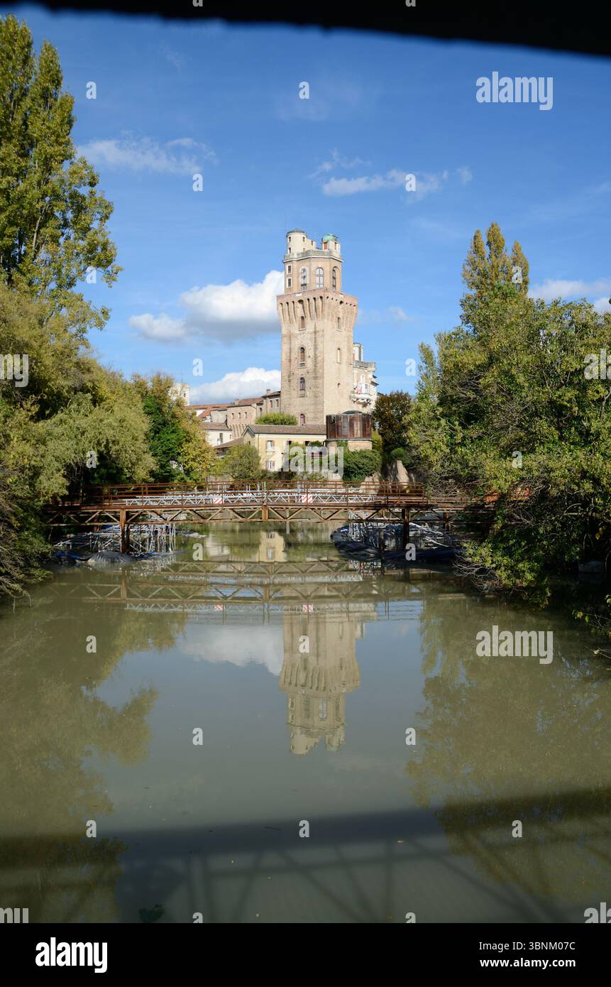 La Specola, Castello Carrarese, Canal of Padua, Veneto, Italien, Europa Stockfoto