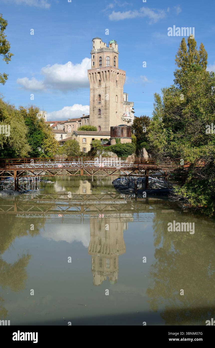 La Specola, Castello Carrarese, Canal of Padua, Veneto, Italien, Europa Stockfoto