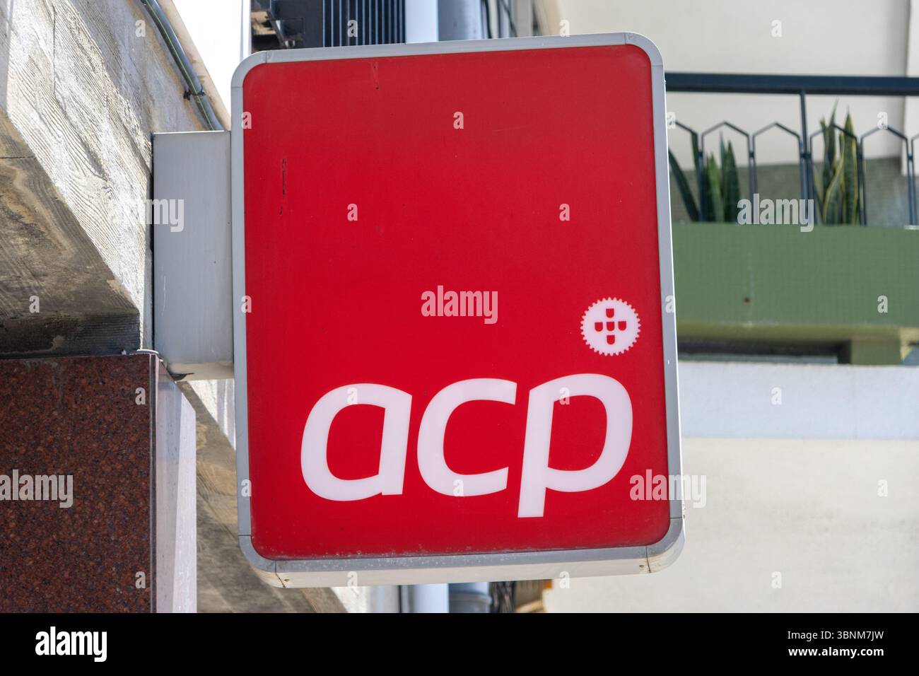 Rotes akp-Zeichen des Automobilclubs portugals in lissabon Stockfoto