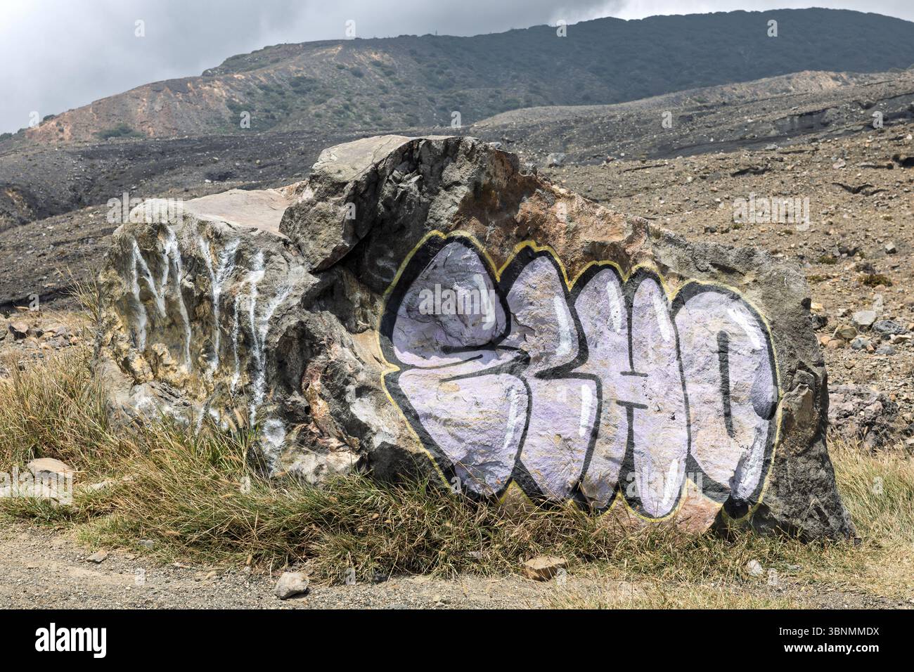 Graffiti, Santa Ana Vulkan, El Salvador Stockfoto