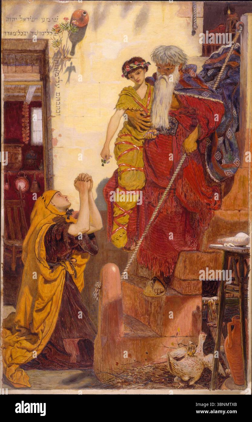 Elijah und der Sohn der Witwe von Ford Madox Brown im Jahr 1864 Stockfoto