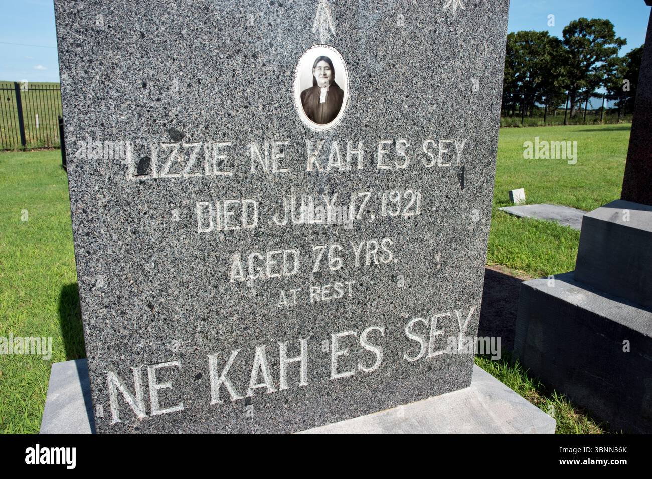 Lizzie ne Kah es Sey, Mutter mehrerer Opfer der Morde der Osage Indianer, die in den 1920er Jahren im Osage County, Oklahoma, USA, stattfanden. Stockfoto
