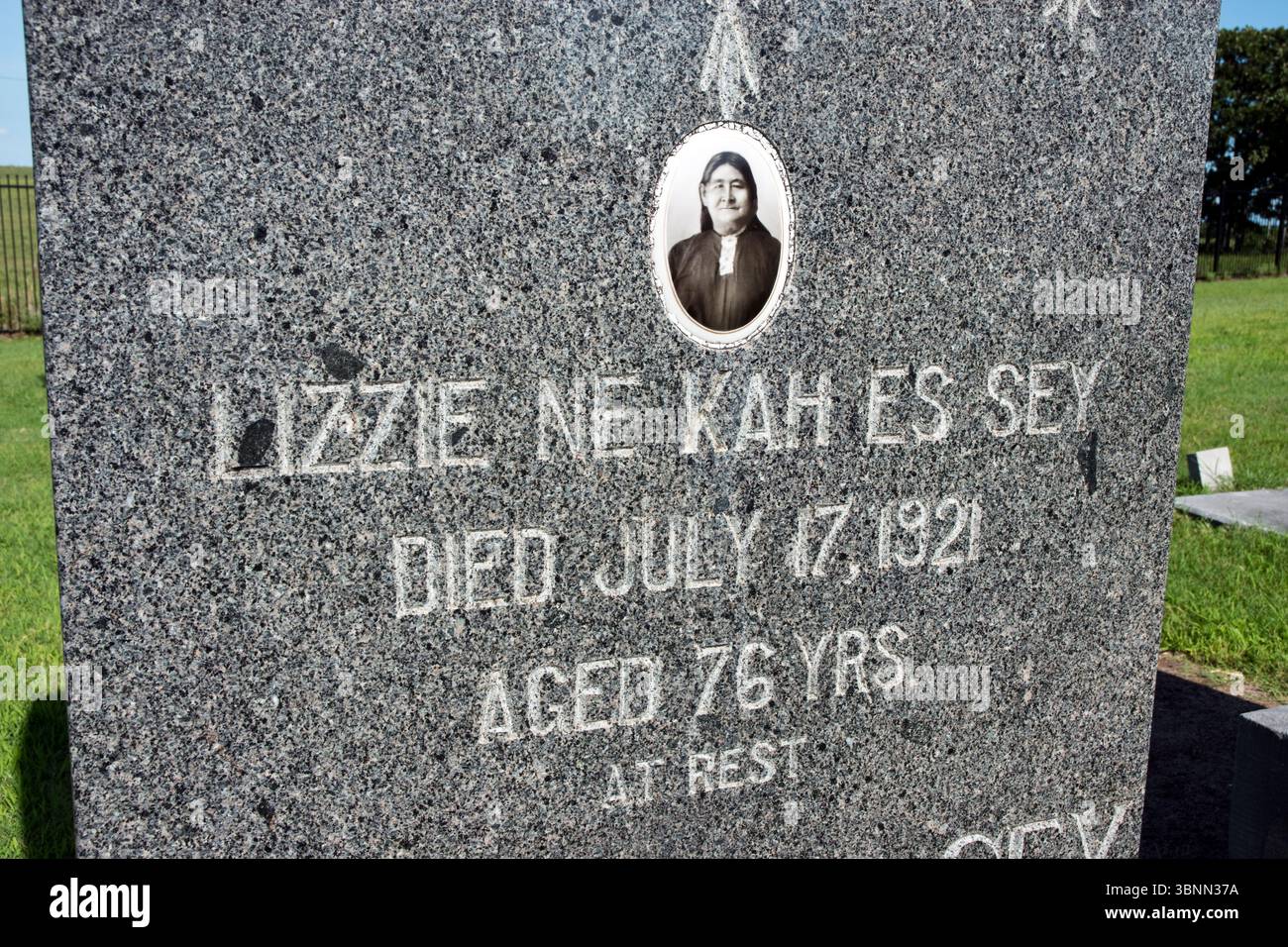 Lizzie ne Kah es Sey, Mutter mehrerer Opfer der Morde der Osage Indianer, die in den 1920er Jahren im Osage County, Oklahoma, USA, stattfanden. Stockfoto