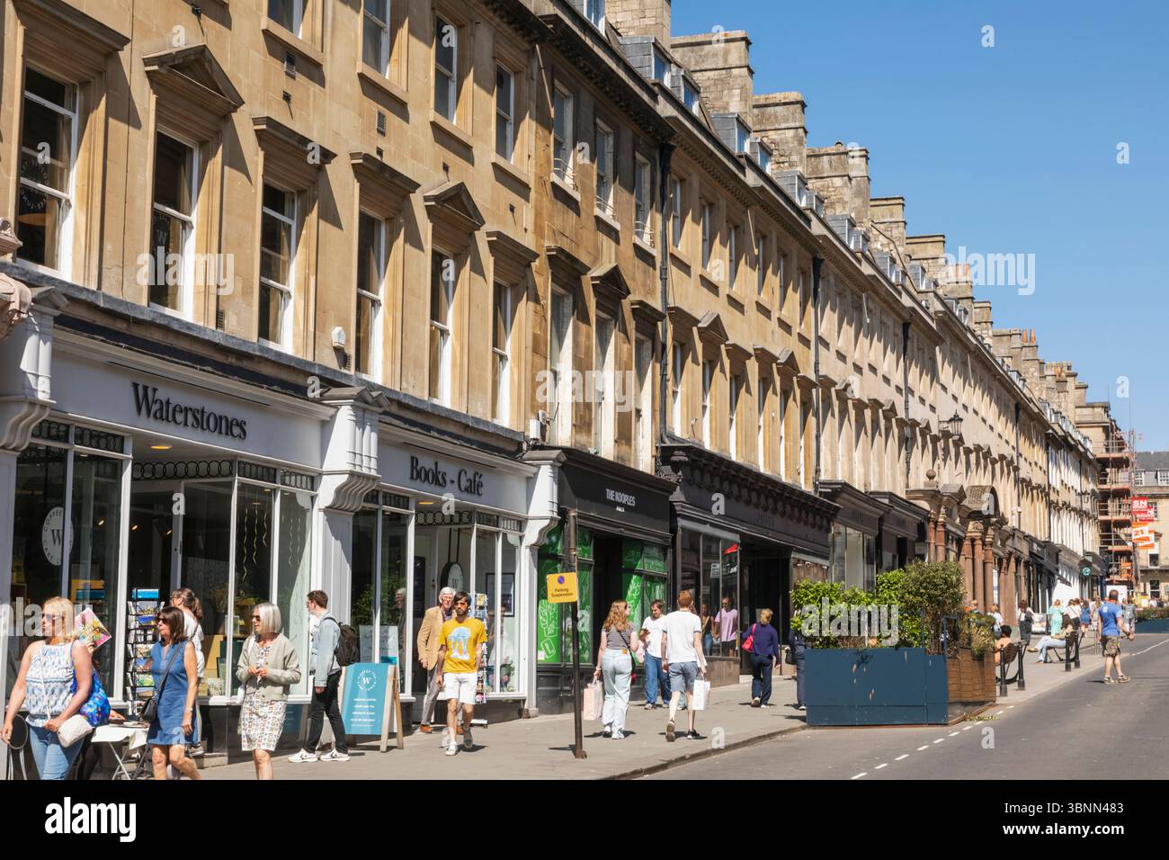 England, Somerset, Bath, Milson Street, Straßenszene Stockfoto