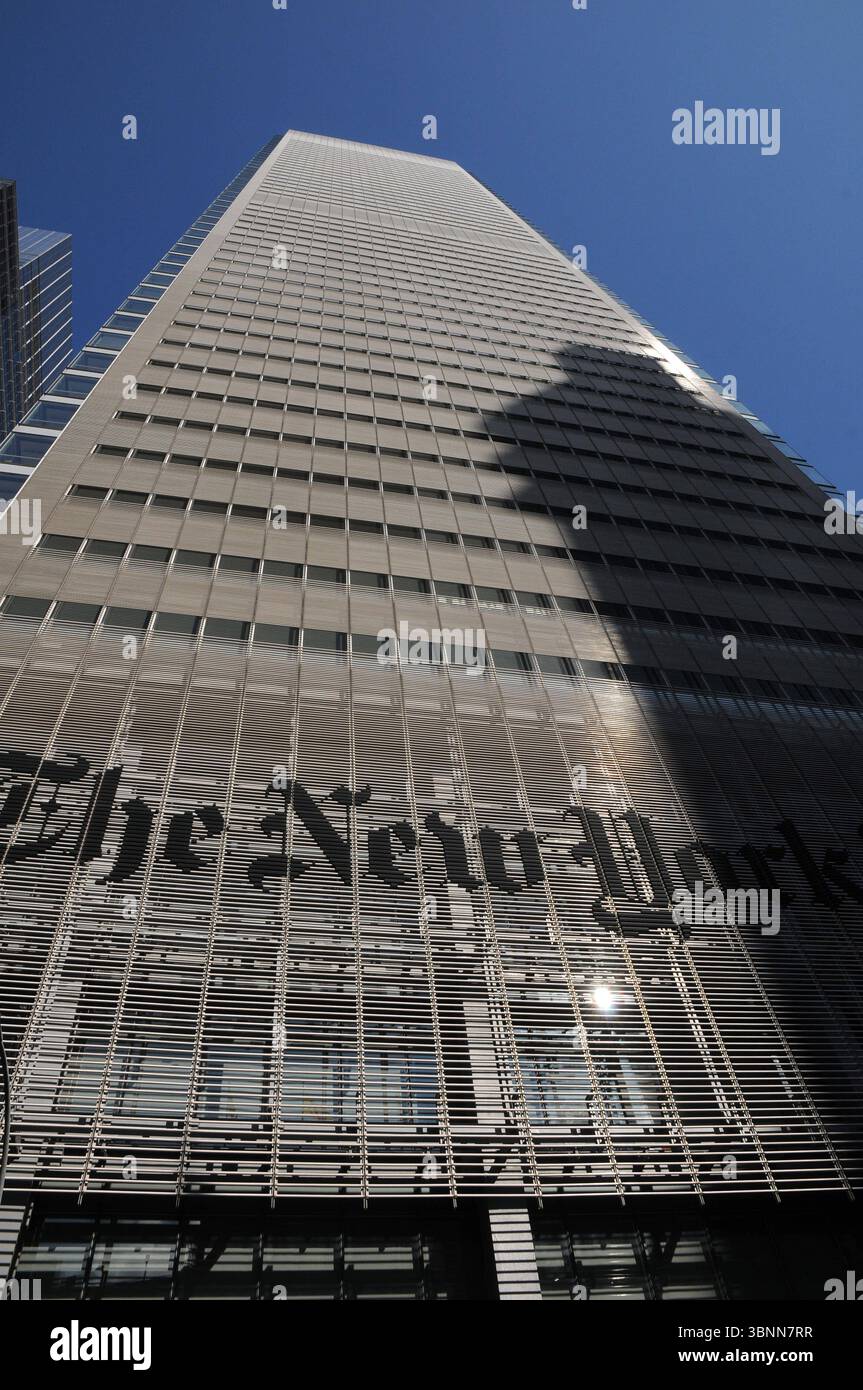 MANHTTAN/NEW YORK CITY / NEW YORK /USA/04.JUNI 2018 das Gebäude der New York Times in Manhattan New Yrok City. . Foto. Francis Dean / Deanpictures. Stockfoto