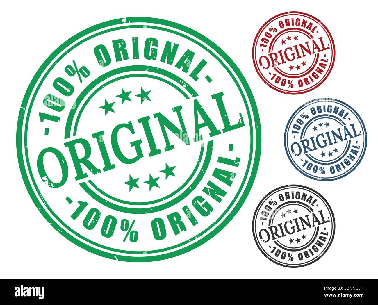 Originalgrafiken Des Originalsiegels Für Die Echtheitsgarantie Stock Vektor