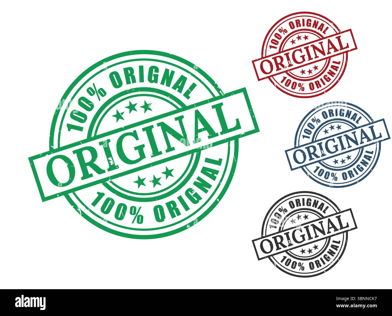 Authentizität Garantiert Original Content Stamps Designelemente Stock Vektor