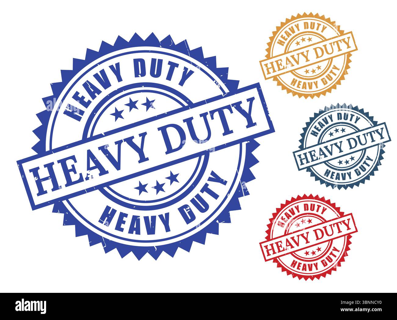 Robustes Designelement Für Robuste Ausführung, Blau, Rot, Grün, Gold Stock Vektor