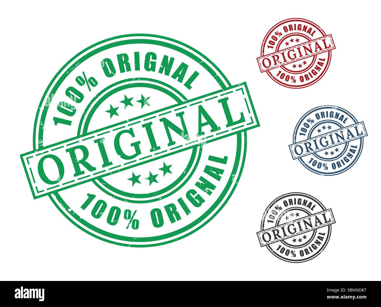 Original-Vintage-Stempelgrafiken Mit Garantierter Authentizität Stock Vektor