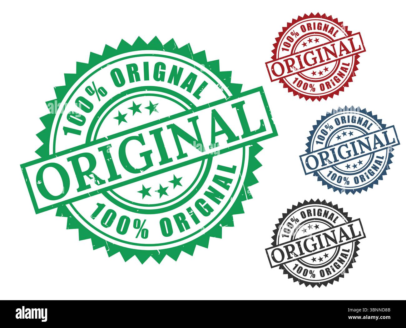 Original-Stempelgrafiken Mit Garantierter Authentizität Stock Vektor