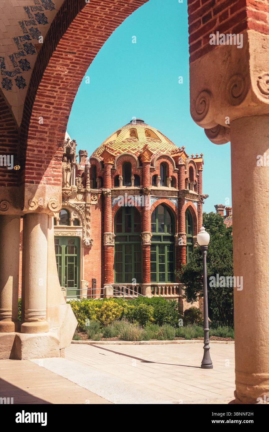 Hospital De La Santa Creu ich Sant Pau Stockfoto