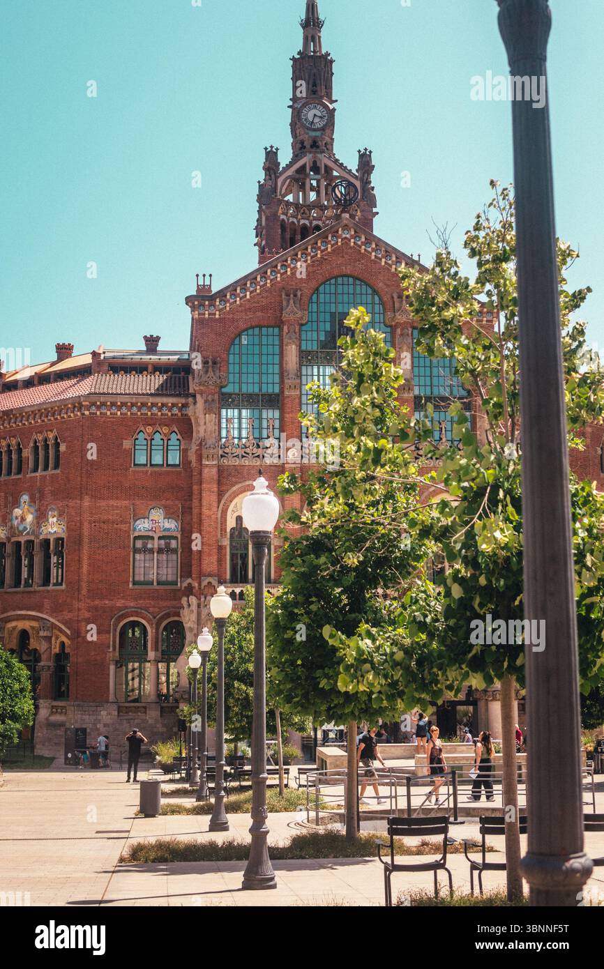 Hospital De La Santa Creu ich Sant Pau Stockfoto
