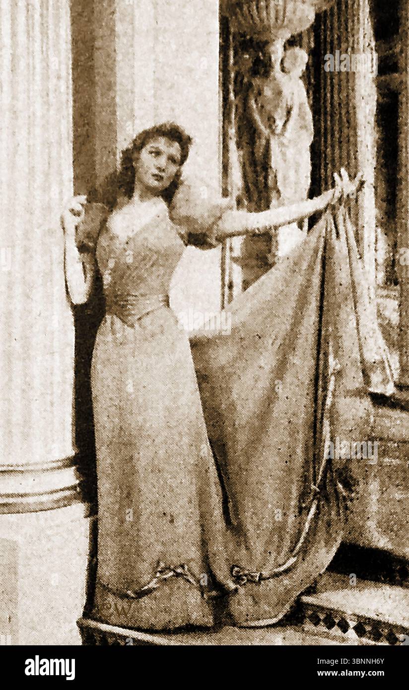 FILM - FILME - KINO - GESCHICHTE - ein altes Porträt der Oscar-Preisträgerin Greer Garson (Eileen Evelyn Greer Garson ( 1904–1996), aufgenommen als sie 1940 in Hollywood ankam. Stockfoto