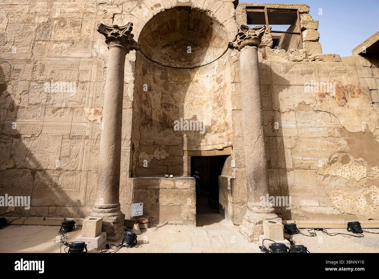 Luxor Tempel, koptische Kirche mit Wandmalereien, Luxor, Ägypten, Nordafrika, Afrika Stockfoto