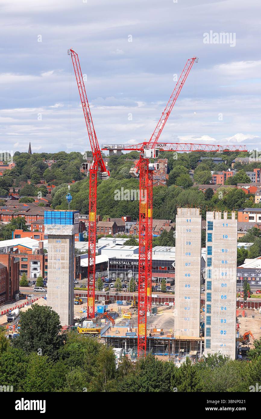 Bau des Tannery-Entwicklungsgeländes an der Kirkstall Road in Leeds, West Yorkshire, Großbritannien Stockfoto