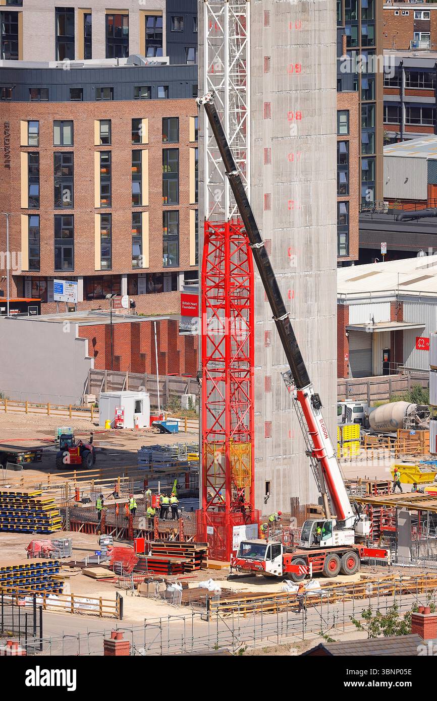 Bauarbeiten an der Entwicklung von Dyecoats an der Kirkstall Road in Leeds, West Yorkshire, Großbritannien Stockfoto
