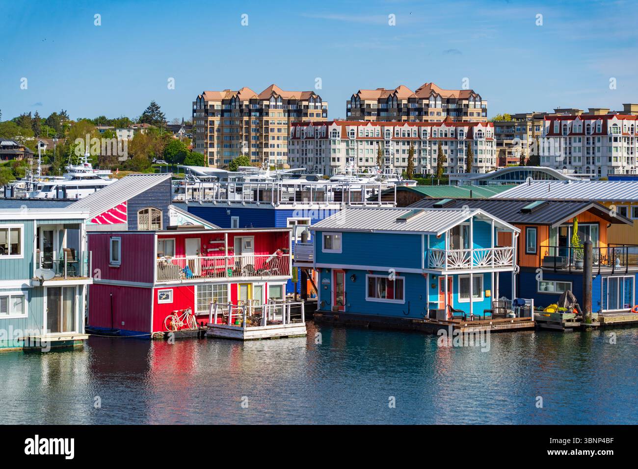 Fisherman's Wharf, ein beliebtes Meeresziel in Victoria, Kanada Stockfoto