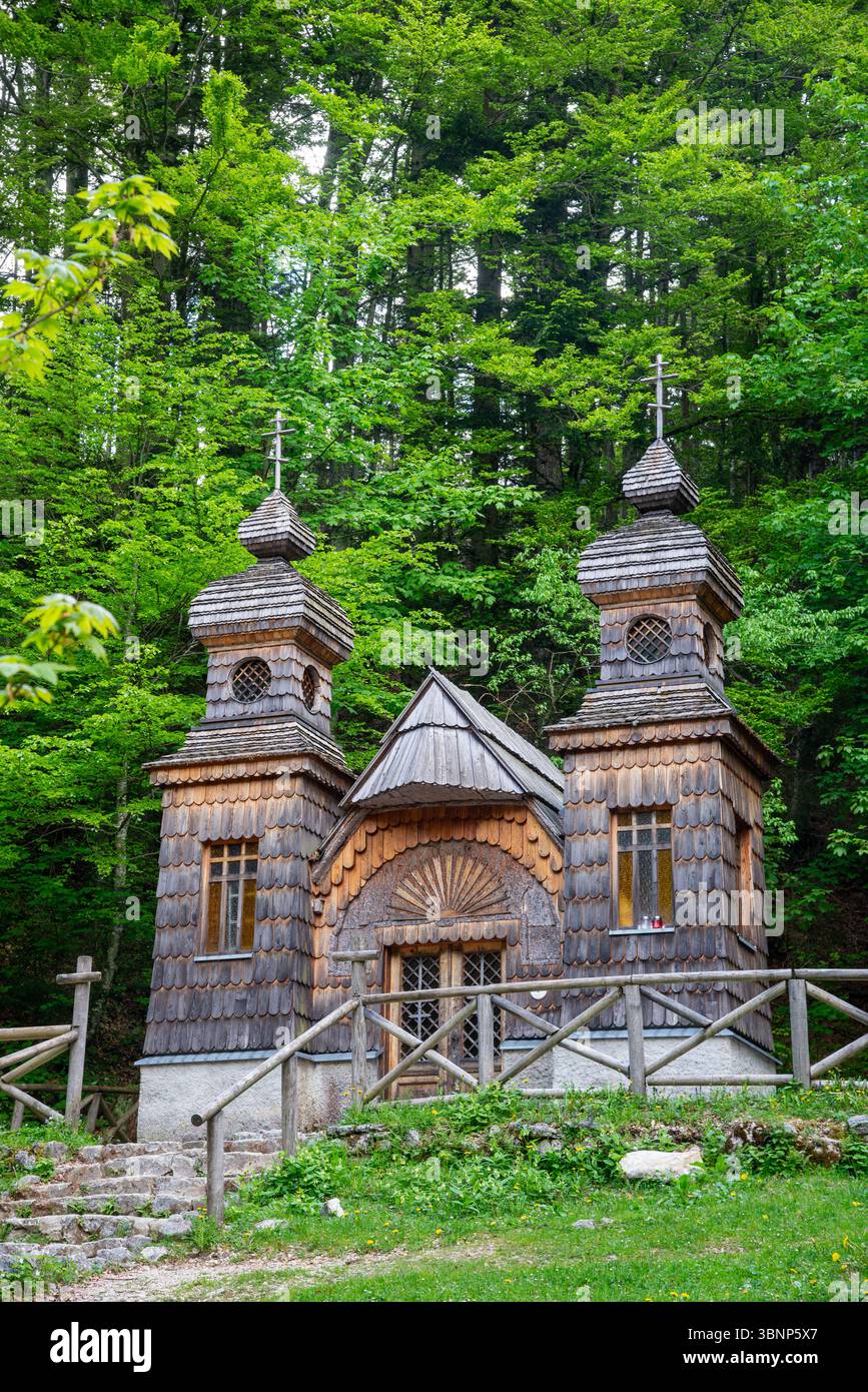 Berühmte russische Kirche in Slowenien Stockfoto