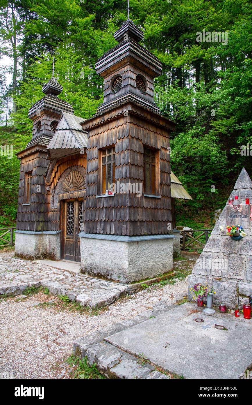 Berühmte russische Kirche in Slowenien Stockfoto