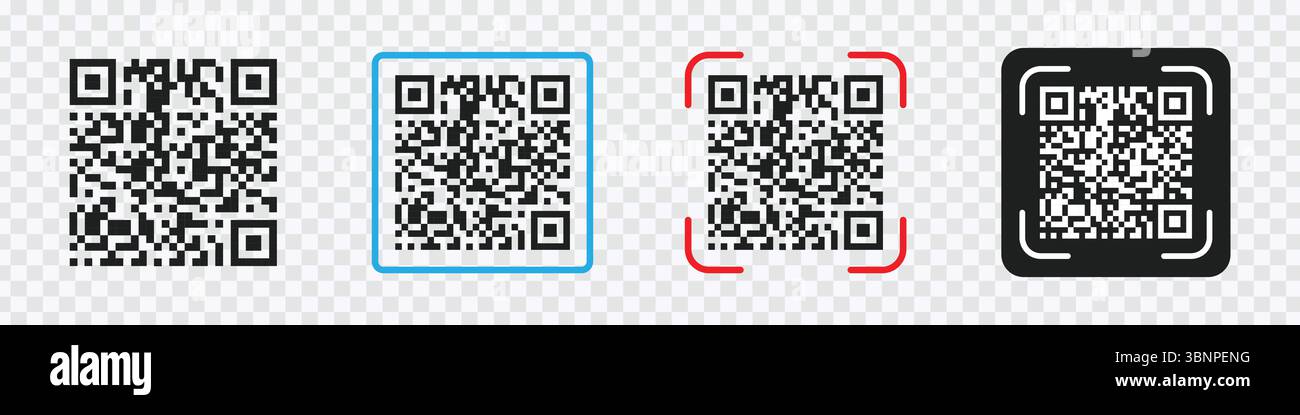 „QR-Code-Symbol – digitaler Code zum Scannen und Verknüpfen“ Stock Vektor