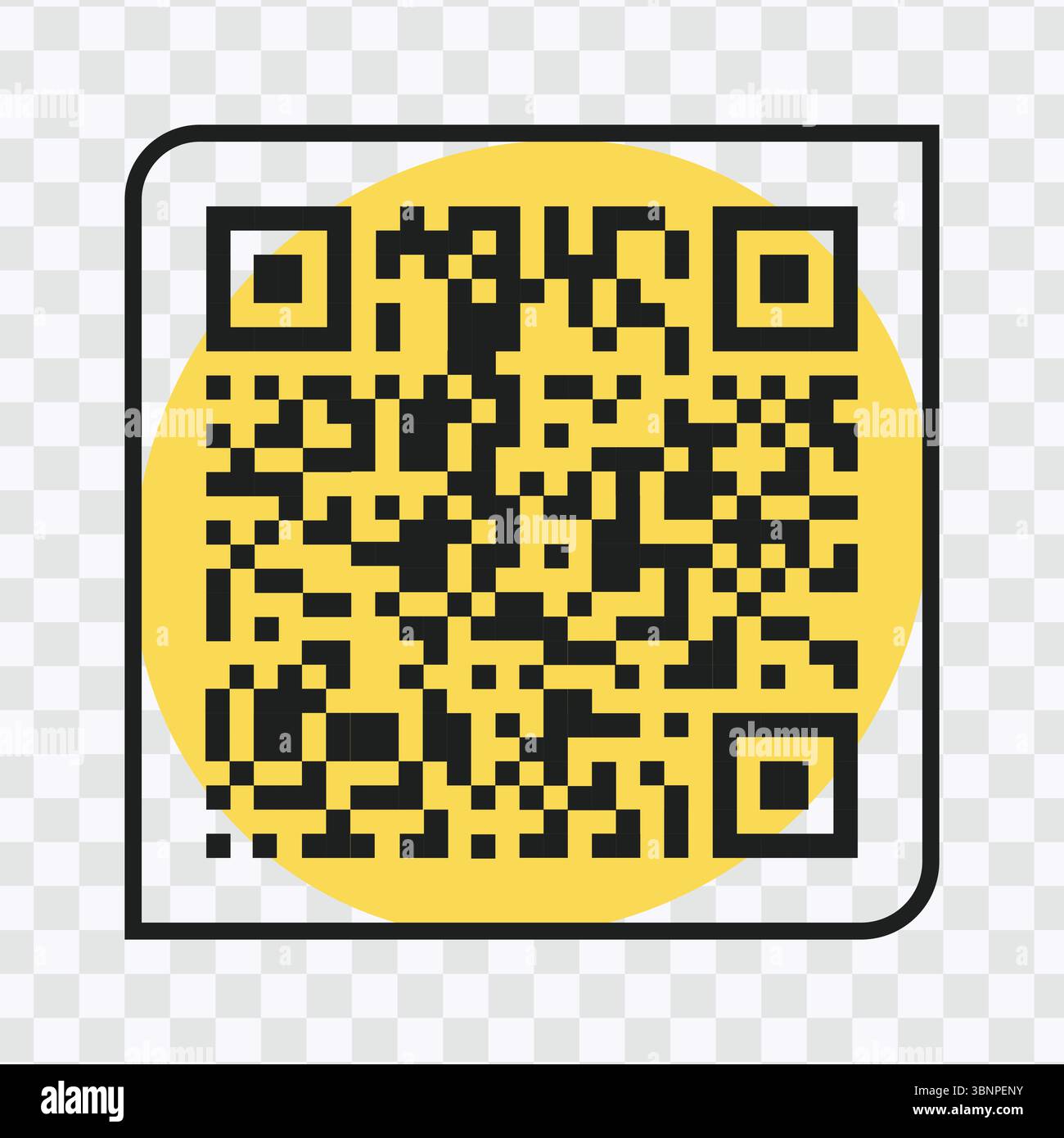 „QR-Code-Symbol – digitaler Code zum Scannen und Verknüpfen“ Stock Vektor