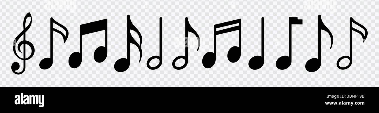 „Musiknotizen-Sammlung – Symbole Für Schwarze Musiksymbole“ Stock Vektor