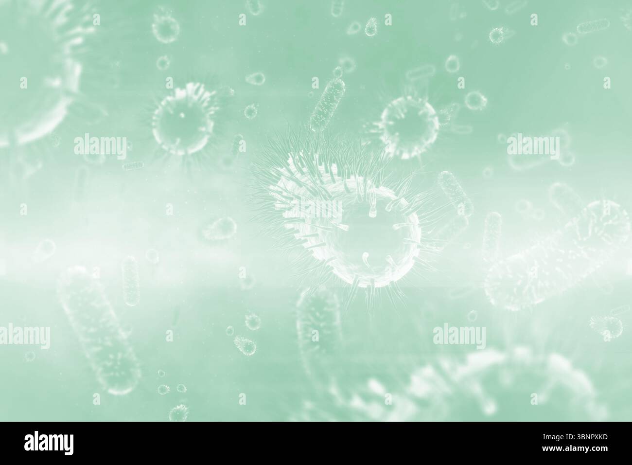 Dreidimensionales Bild der Infektionskrankheit Stockfoto