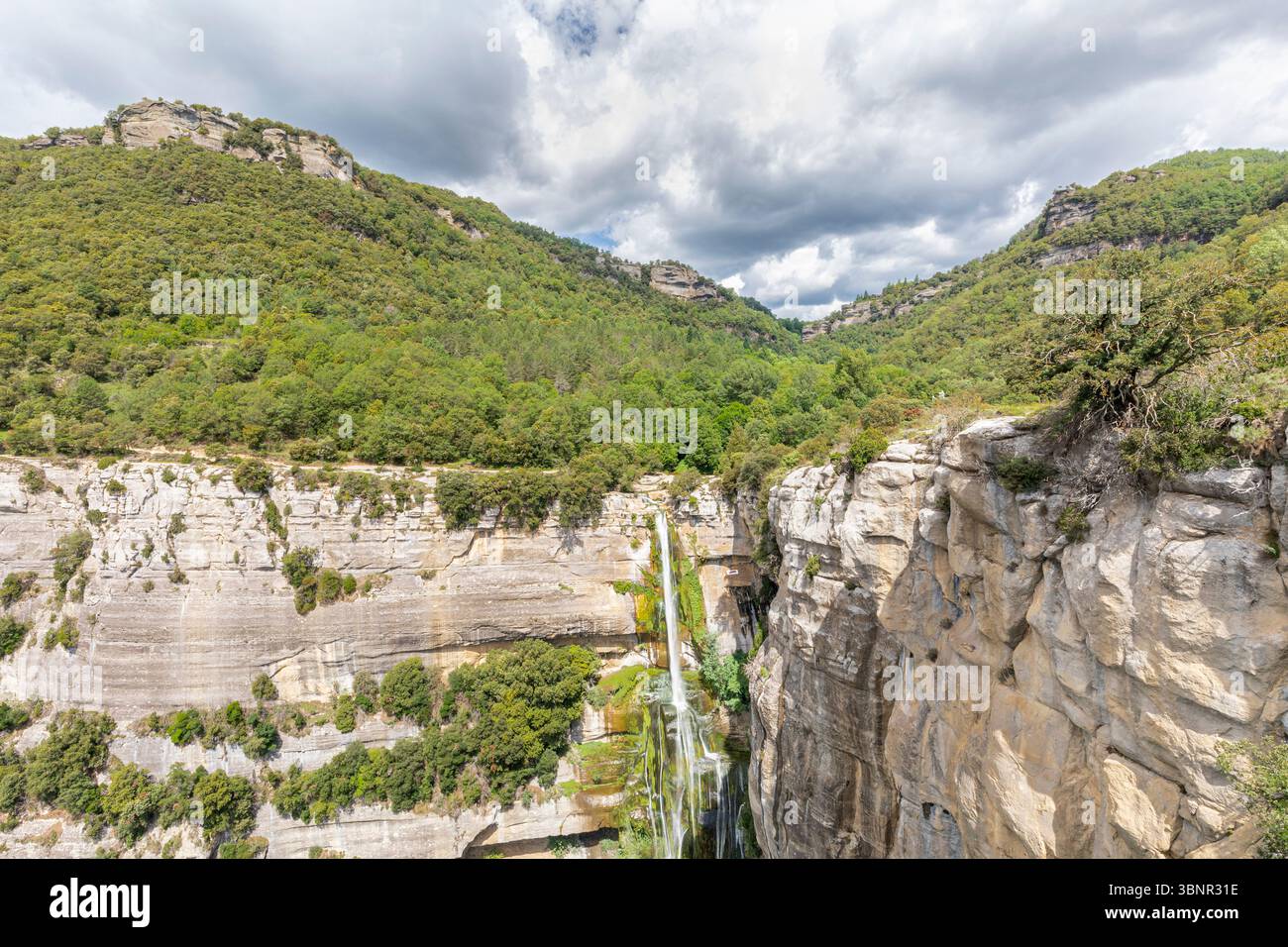 Salt de Sallent Wasserfall, Rupit, Barcelona, Spanien Stockfoto