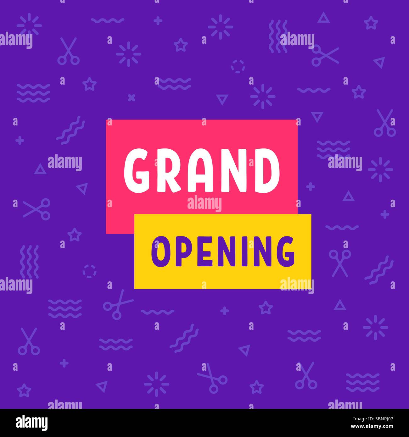 Farbiges großes Banner mit Elementen Stock Vektor