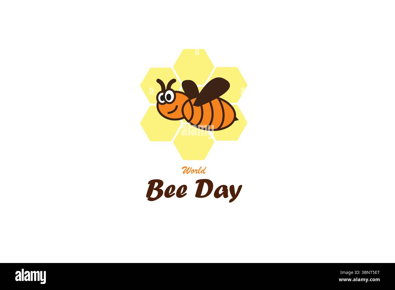 Biene Day Vektor Illustration mit Honigbienen, Bienenstock, Wabendesigns. Am besten geeignet für Bestäubungsbewusstsein, Naturschutz, Bienenzucht, Umwelt. Stock Vektor