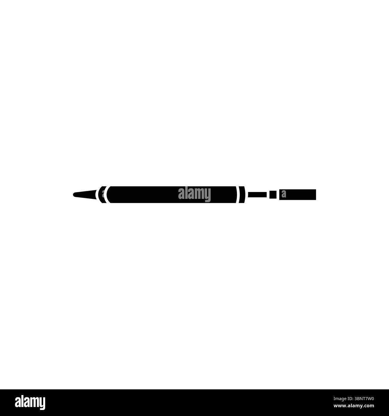 Solide schwarze Pichkari-Illustration (Wasserpistole), perfekt für das Holi-Festival und lebhafte Feiern. Stock Vektor