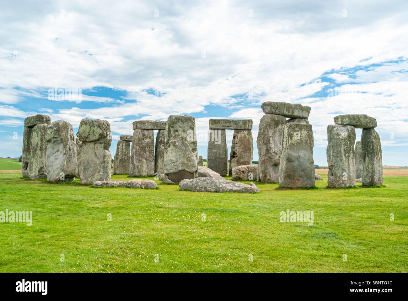 Stonehenge prähistorisches megalithisches Steinkreisdenkmal in Wiltshire England Großbritannien Stockfoto