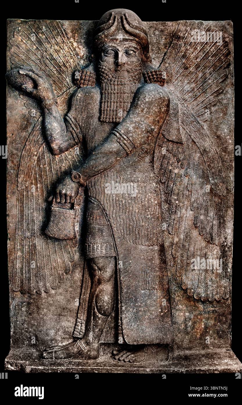 Engineering Segen Neo Assyrian Palast von Sargon II 721-705 v. Chr. Khorsabad altes Dur Sharrukin Assyrien Irak , Louvre, Paris. Stockfoto