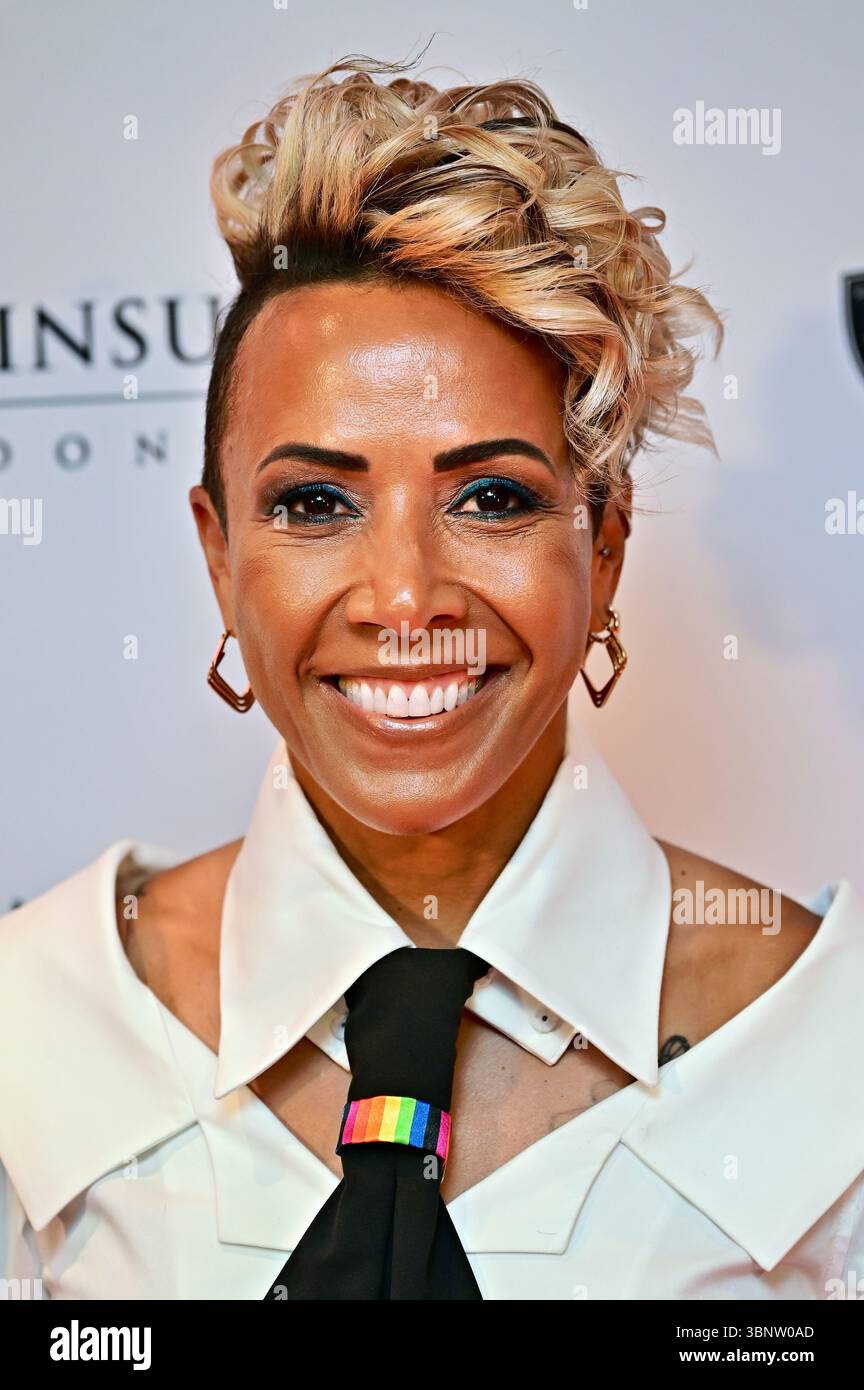 LONDON, GROSSBRITANNIEN. Juli 2025. Kelly Holmes bei den Attitude PRIDE Awards Europe 2025 auf der Peninsula London, Großbritannien. (Foto von 李世惠/siehe Li/Picture Capital) Credit: Siehe Li/Picture Capital/Alamy Live News Stockfoto